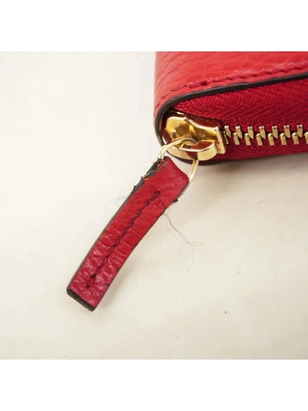 ★SOLD★ Gucci Wallet Interlocking Leather Red Gold - Picture 7 of 8